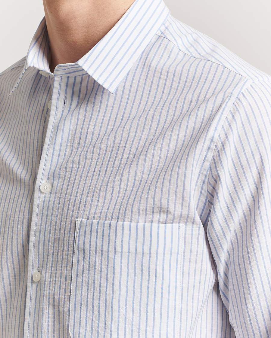 Herren | Hemden | Samsøe Samsøe | Ryan Cotton Striped Shirt Blue/White