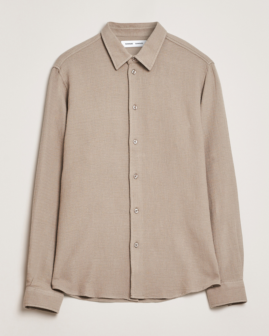 Herren | Hemden | Samsøe Samsøe | Ryan Cotton/Linen Shirt Greige