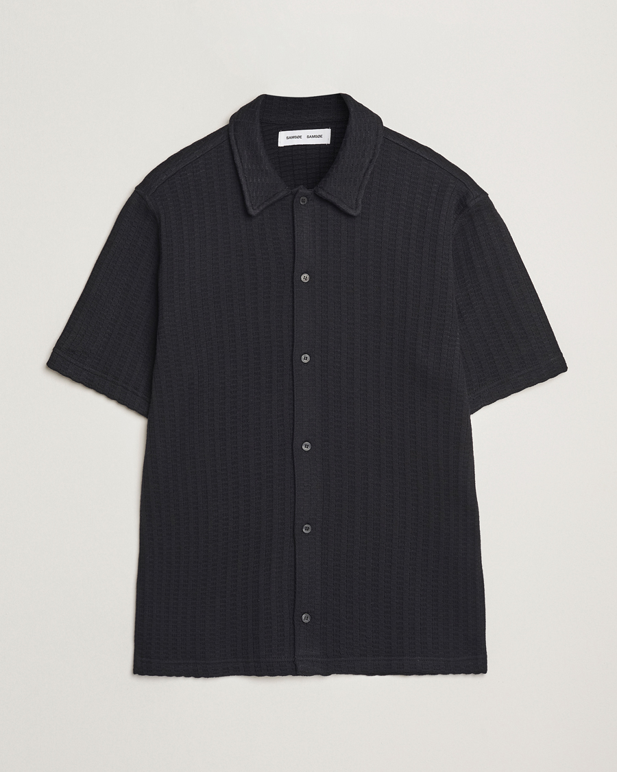 Herren | Hemden | Samsøe Samsøe | Kvistbro Structured Short Sleeve Shirt Black