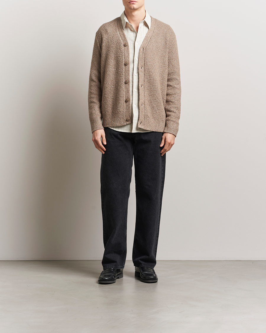 Herren | Pullover | Samsøe Samsøe | Ezra Heavy Knitted Cardigan Greige Melange