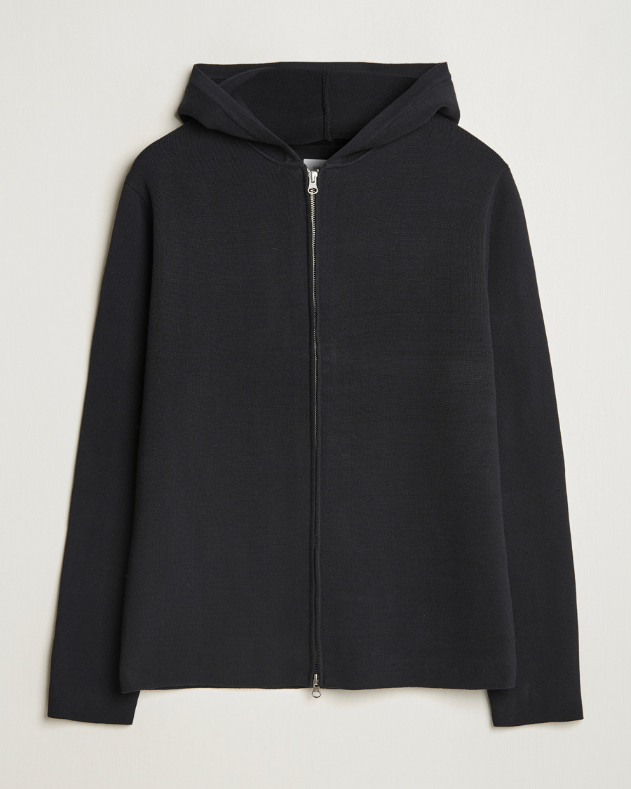 Herren | Pullover | Samsøe Samsøe | Niklas Full Zip Hoodie Black