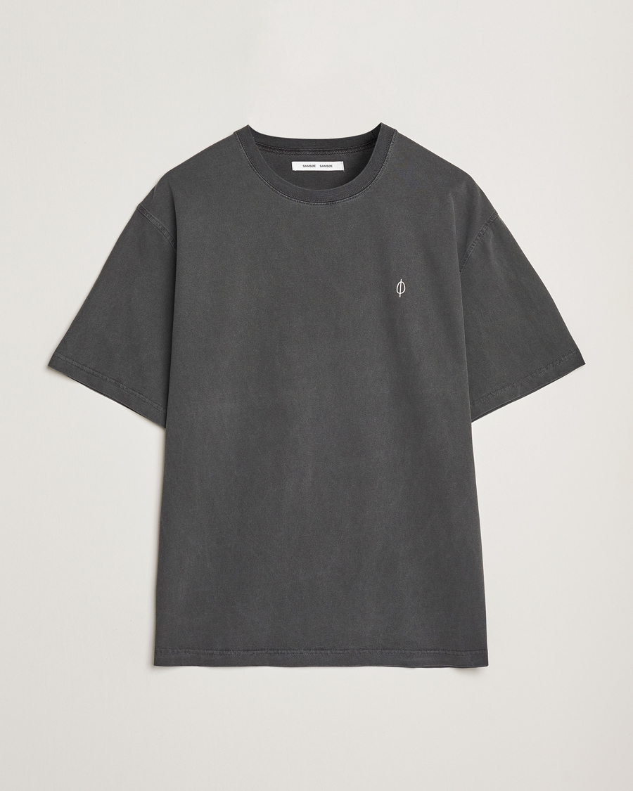 Herren | T-Shirts | Samsøe Samsøe | Wandering Printed Crew Neck T-Shirt Washed Black