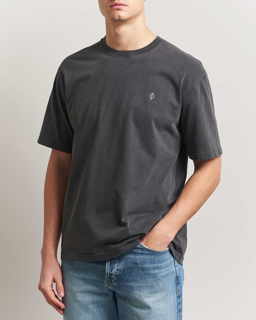 Herren | T-Shirts | Samsøe Samsøe | Wandering Printed Crew Neck T-Shirt Washed Black