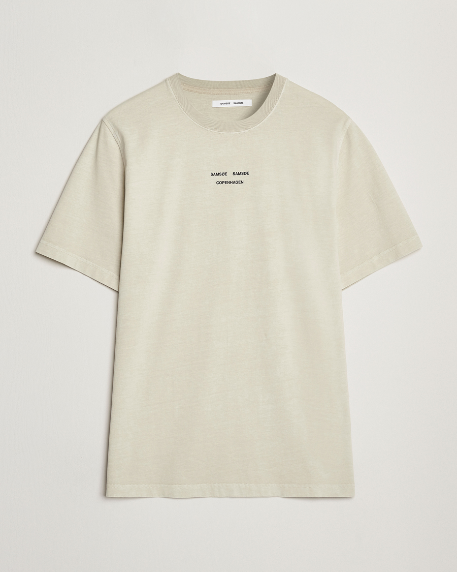 Herren | T-Shirts | Samsøe Samsøe | Marcus Center Logo T Crew Neck T-Shirt Moonstruck