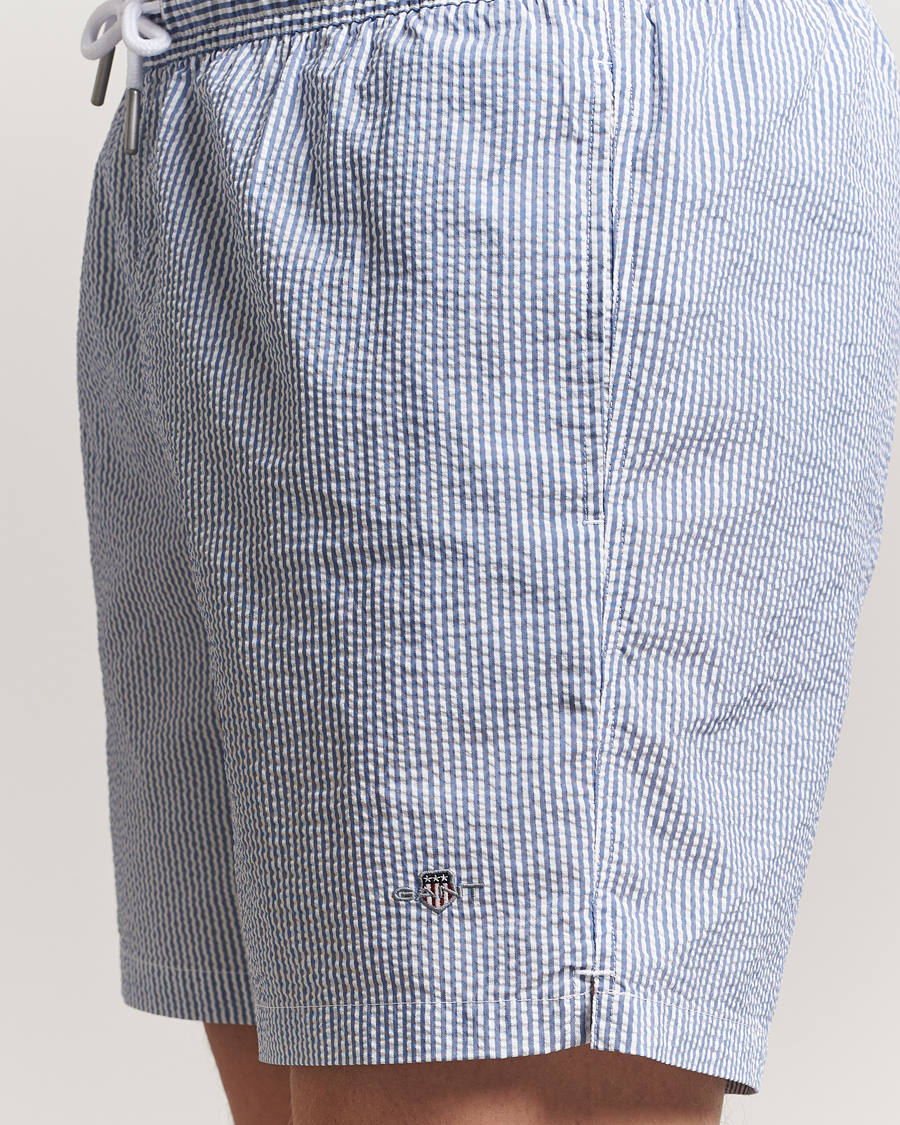Herren | Badehosen | GANT | Seersucker Swimshorts Rich Blue