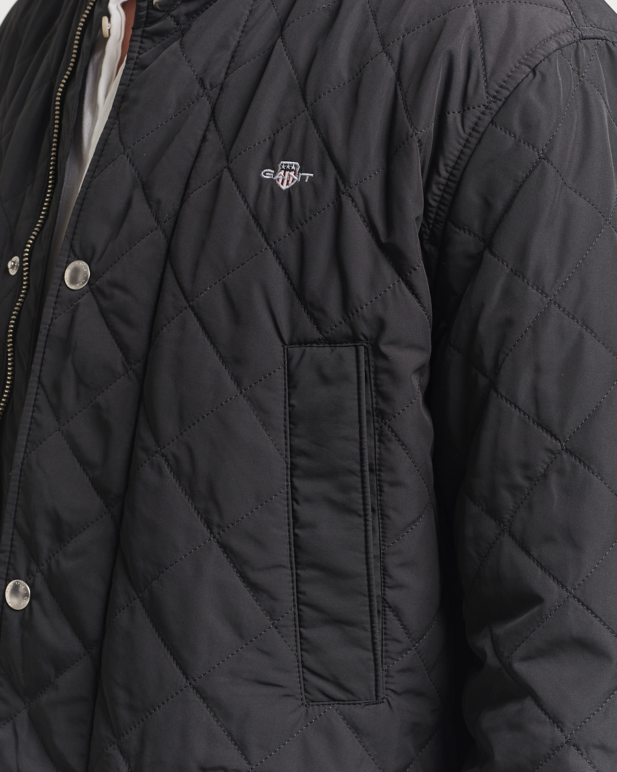 Herren | Jacken | GANT | Quilted Windcheater Mid-Length Jacket Black