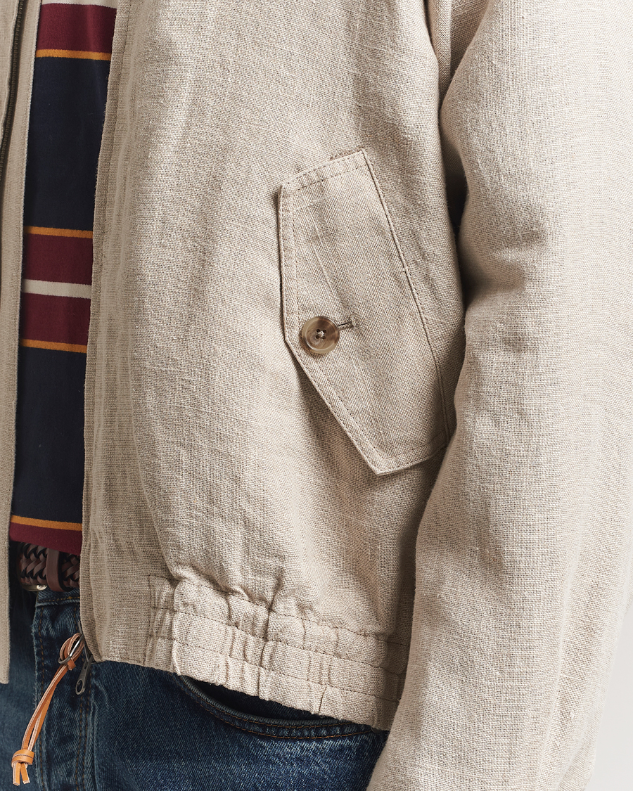 Herren | Jacken | GANT | Linen Harrington Jacket Dry Sand