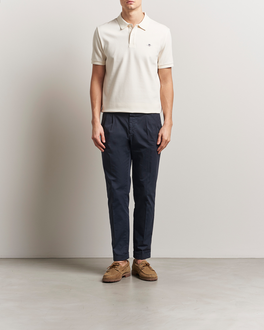 Herren | Poloshirts | GANT | Textured Polo Cream