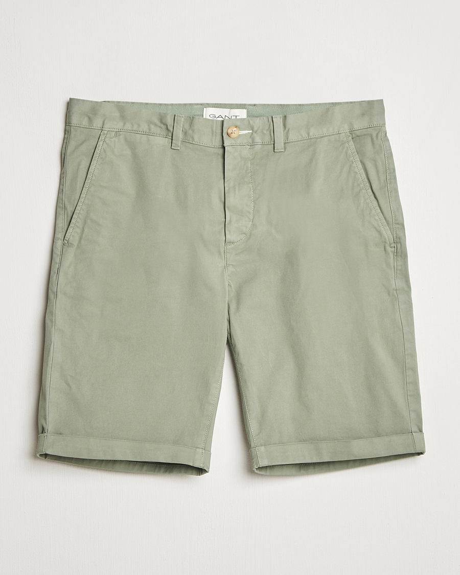 Herren | Shorts | GANT | Regular Sunfaded Shorts Kalamata Green