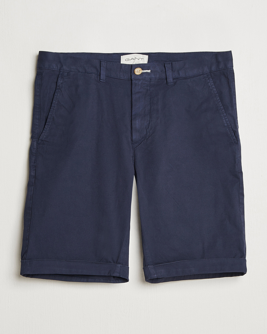 Herren | Shorts | GANT | Regular Sunfaded Shorts Evening Blue