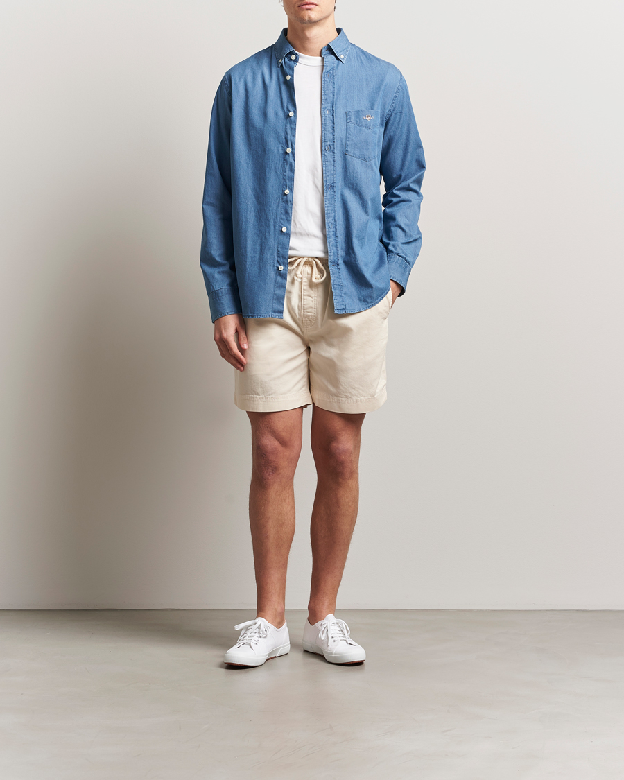 Herren | Hemden | GANT | Regular Fit Denim Shirt Semi Light Blue