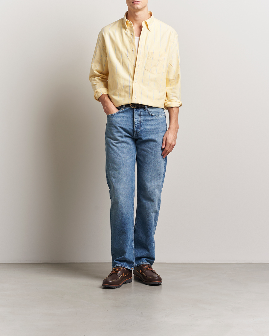 Herren | Hemden | GANT | Regular Fit Heritage Oxford Striped Shirt Banana Yellow