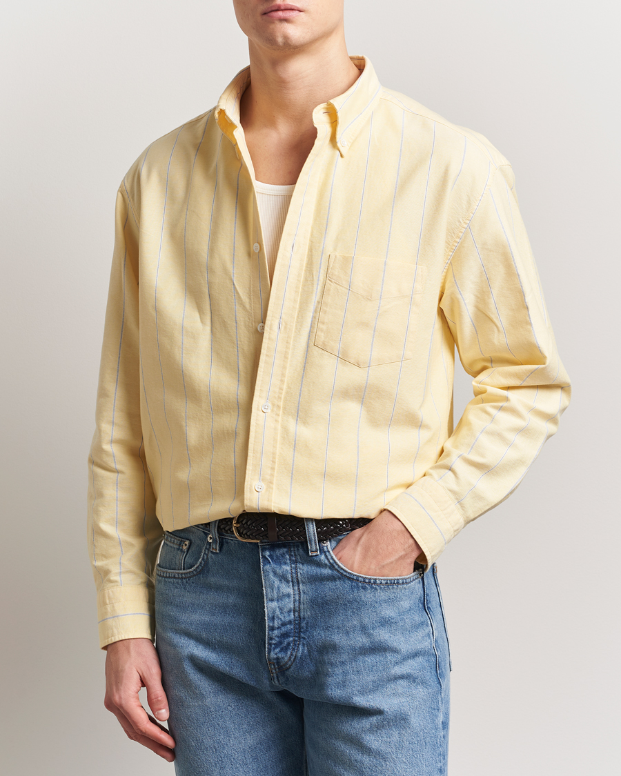 Herren | Hemden | GANT | Regular Fit Heritage Oxford Striped Shirt Banana Yellow