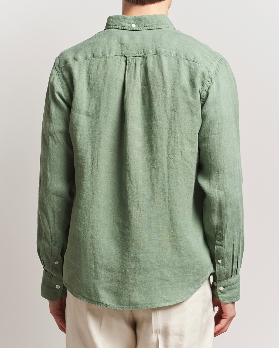 Herren | Hemden | GANT | Regular Fit Garment Dyed Linen Shirt Kalamata Green