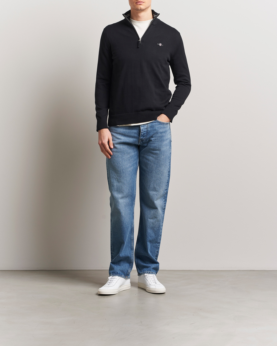Herren | Pullover | GANT | Classic Cotton Half Zip Black