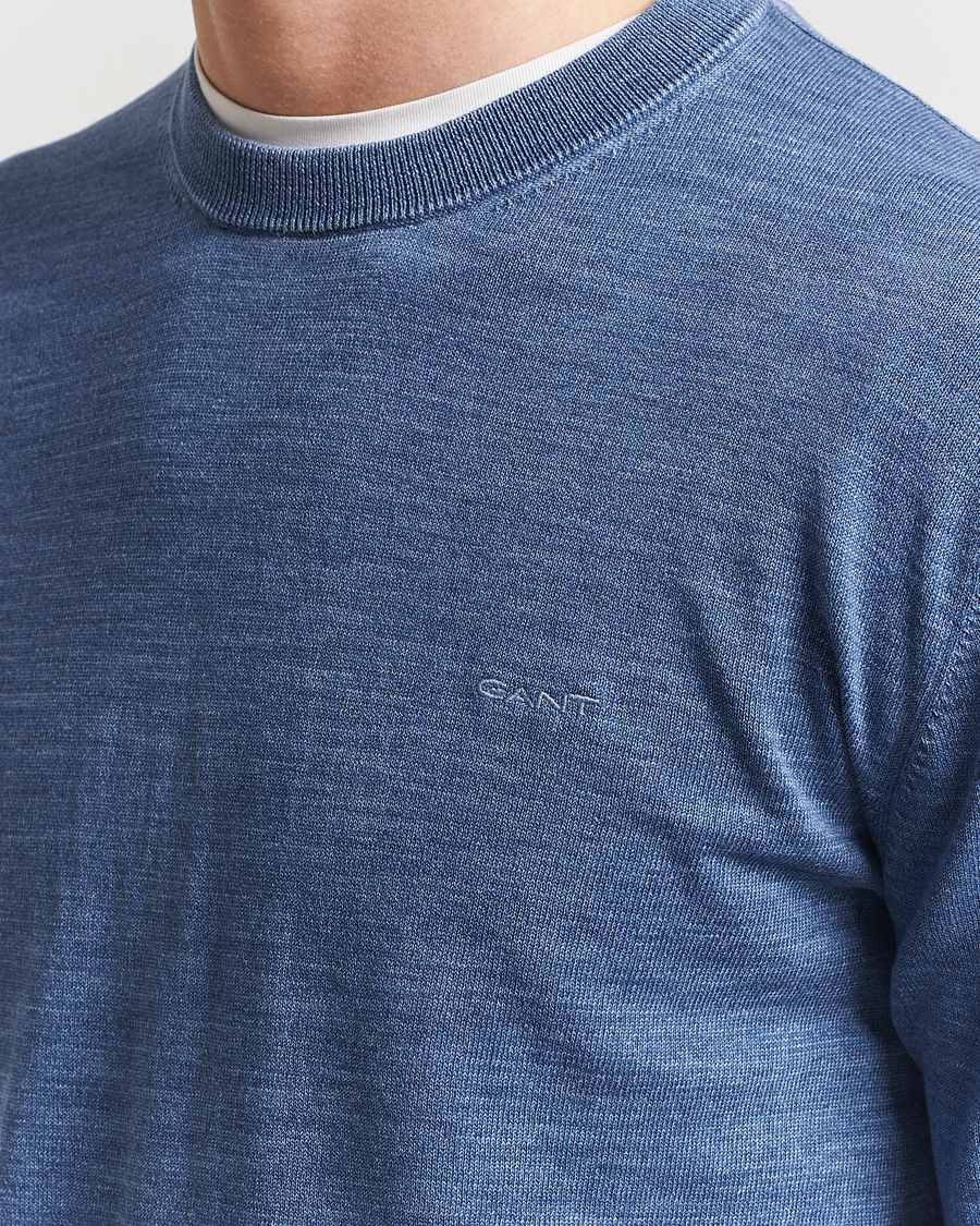 Herren | Pullover | GANT | Sunfaded Crew Neck Sweater Persian Blue
