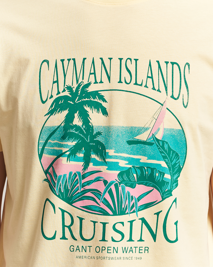 Herren | T-Shirts | GANT | Printed T-Shirt Dusty Yellow