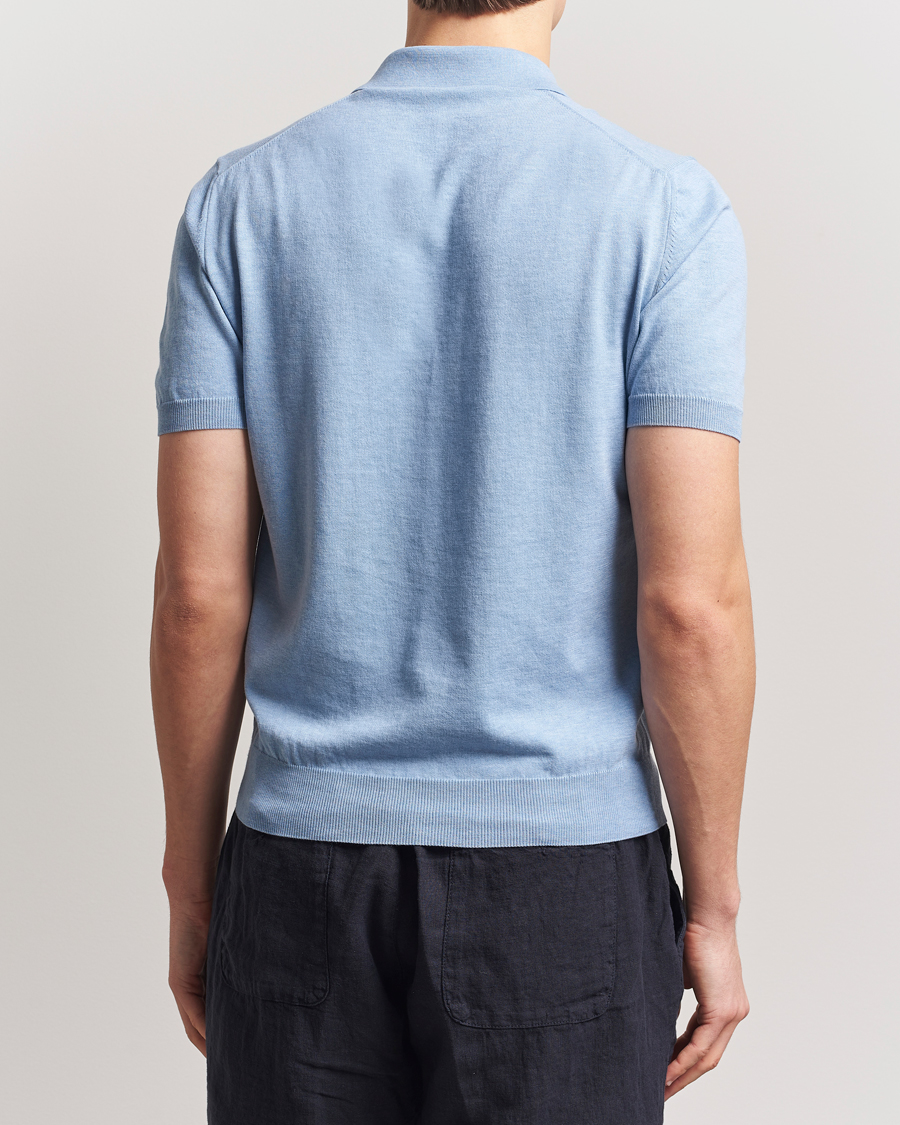 Herren | Poloshirts | Altea | Short Sleeve Cotton Polo Light Blue