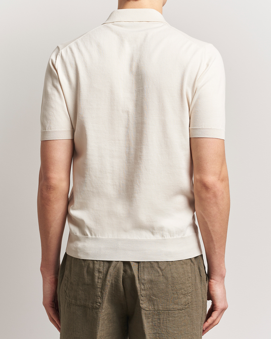 Herren | Poloshirts | Altea | Short Sleeve Cotton Polo Off White