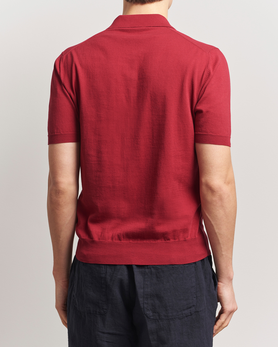 Herren | Poloshirts | Altea | Short Sleeve Cotton Polo Burgundy