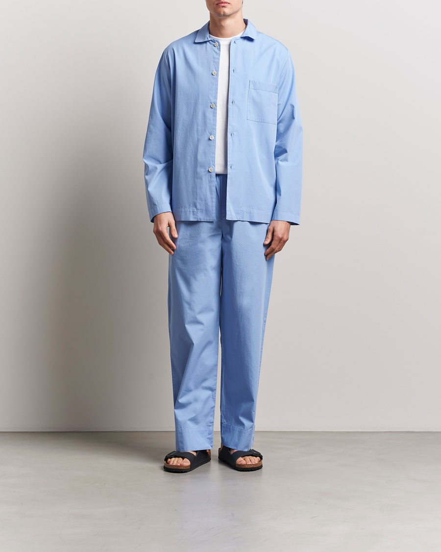 Herren | Schlafanzüge & Bademäntel | Tekla | Poplin Pyjama Shirt Cornflower Blue
