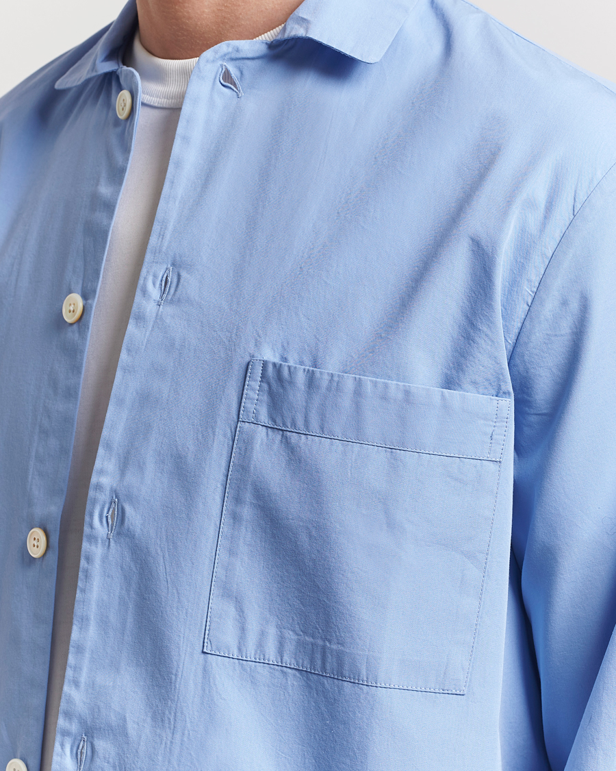 Herren | Schlafanzüge & Bademäntel | Tekla | Poplin Pyjama Shirt Cornflower Blue