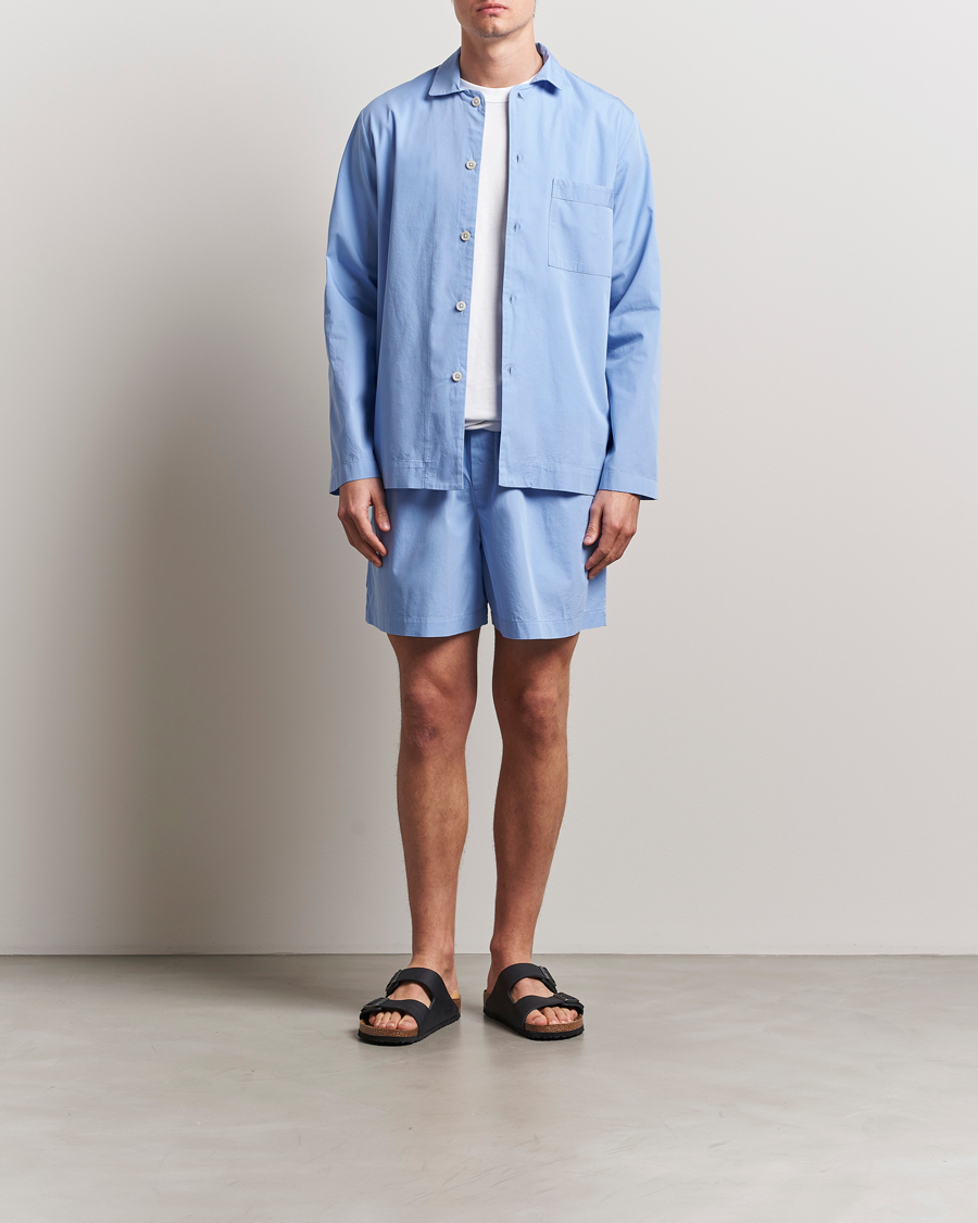 Herren | Schlafanzüge & Bademäntel | Tekla | Poplin Pyjama Shorts Cornflower Blue