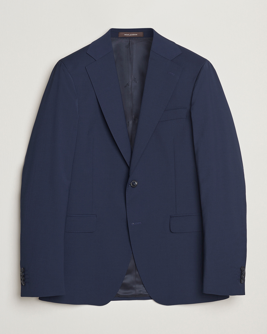 Herren | Sakkos | Oscar Jacobson | Ego Wool Blend Blazer Navy