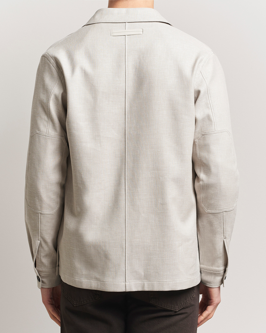 Herren | Hemden | Zegna | Wool/Linen Shirt Jacket Beige