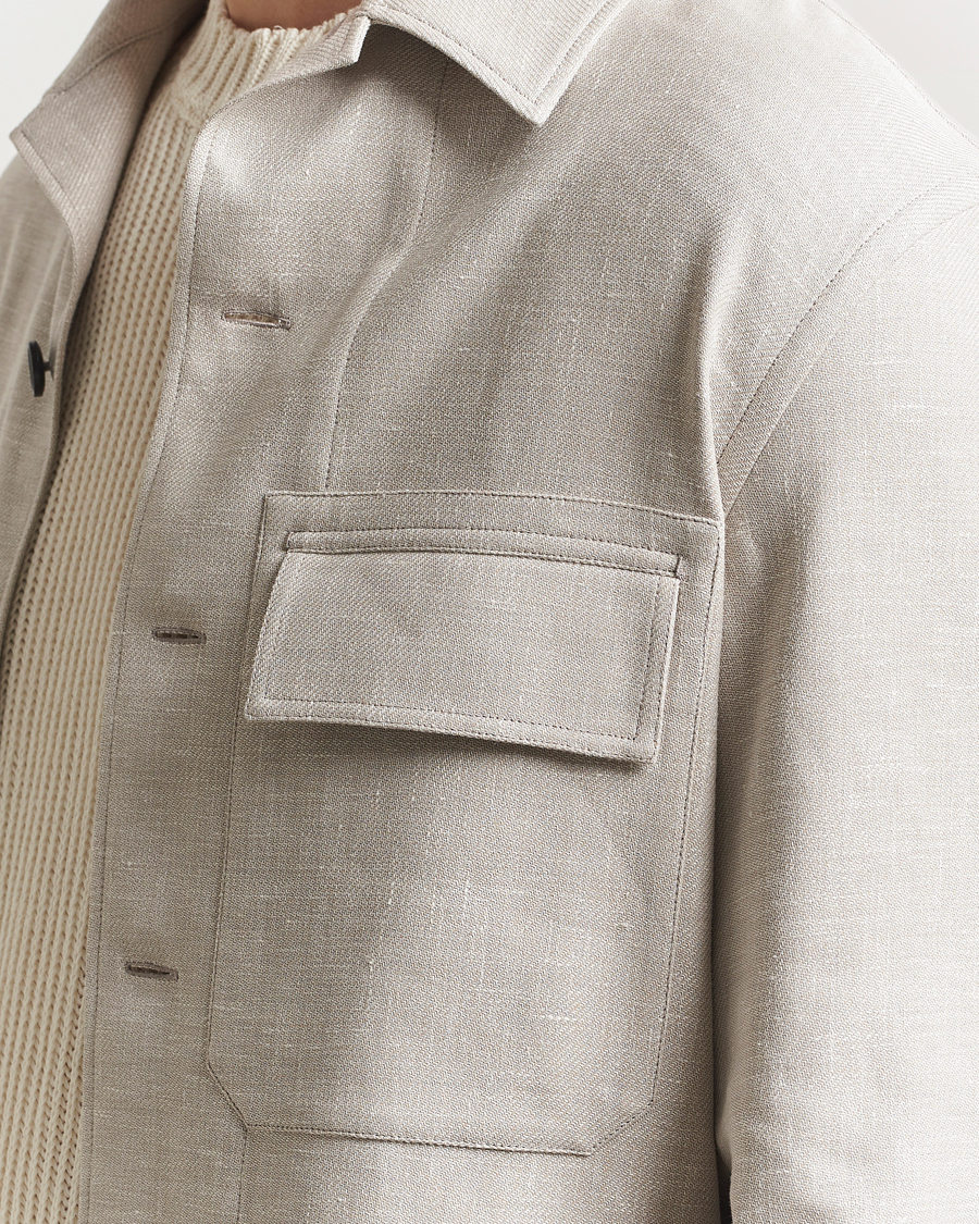 Herren | Hemden | Zegna | Wool/Linen Shirt Jacket Beige
