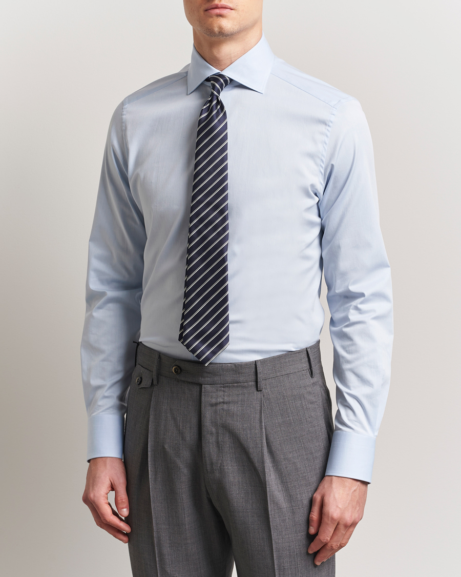 Herren | Hemden | Zegna | Slim Fit Cotton Dress Shirt Light Blue