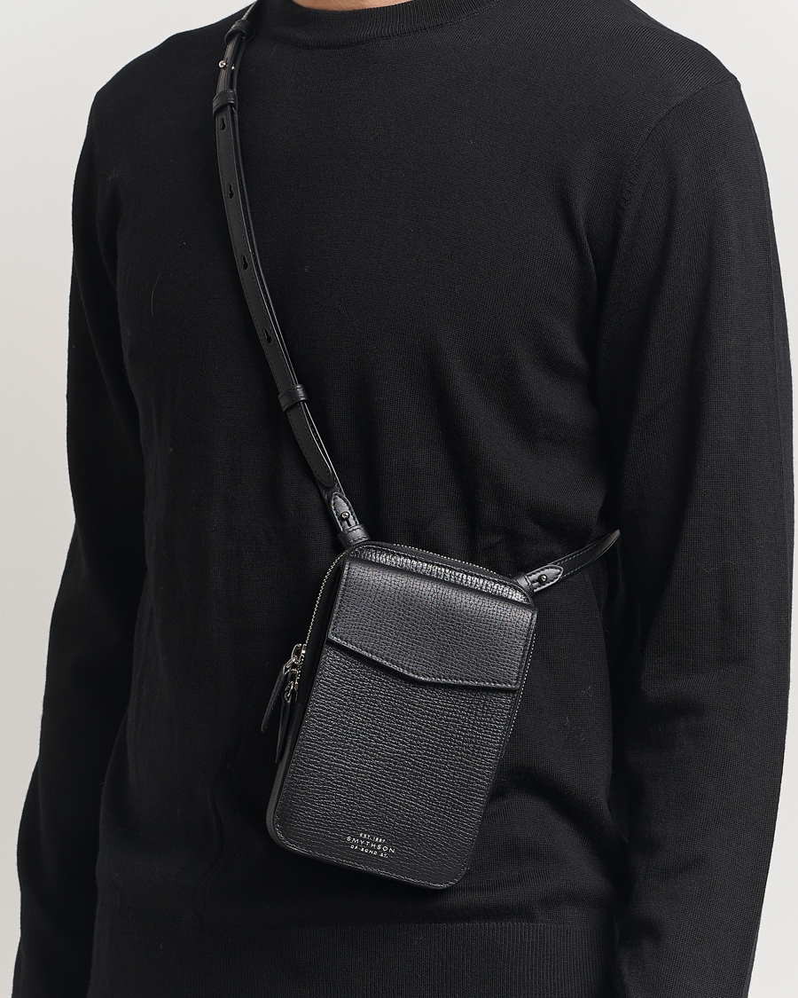 Herren | Taschen | Smythson | Ludlow Crossbody Pouch Black