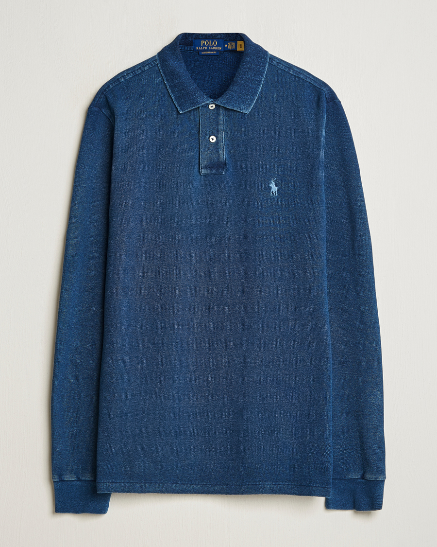 Herren | Pullover | Polo Ralph Lauren | Custom Slim Fit Long Sleeve Polo Shirt Dark Indigo