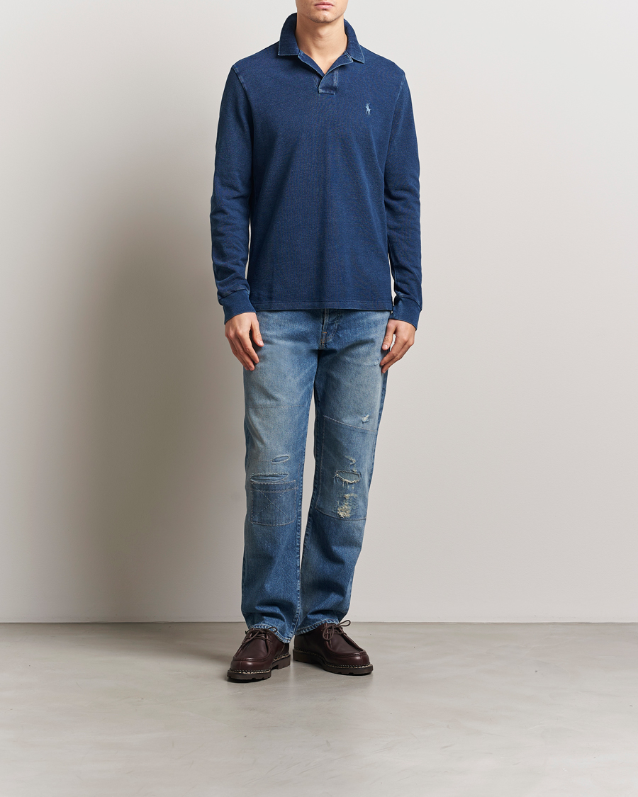 Herren | Pullover | Polo Ralph Lauren | Custom Slim Fit Long Sleeve Polo Shirt Dark Indigo