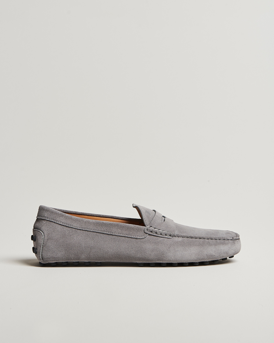 Herren | Tod's Gommino Carshoe Grey Suede | Tod's | Gommino Carshoe Grey Suede