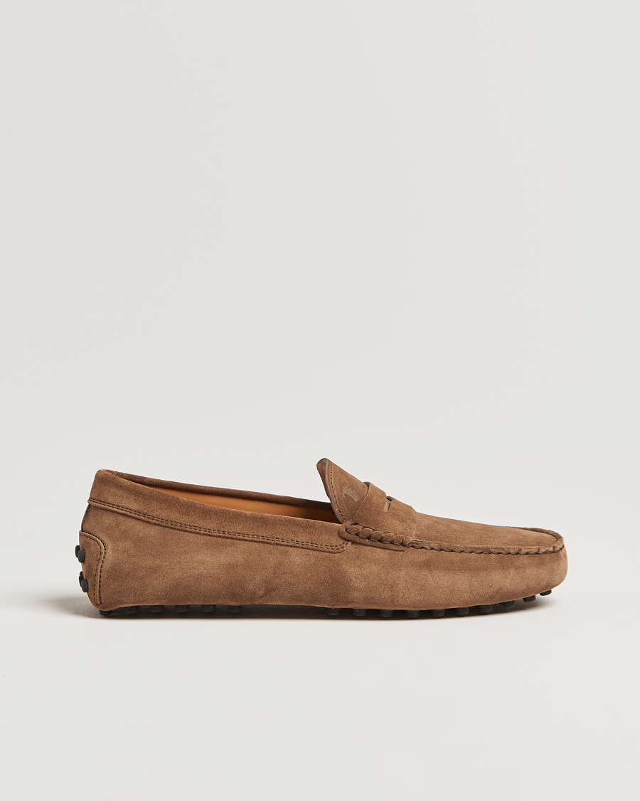Herren | Tod's Gommino Carshoe Brown Suede | Tod's | Gommino Carshoe Brown Suede
