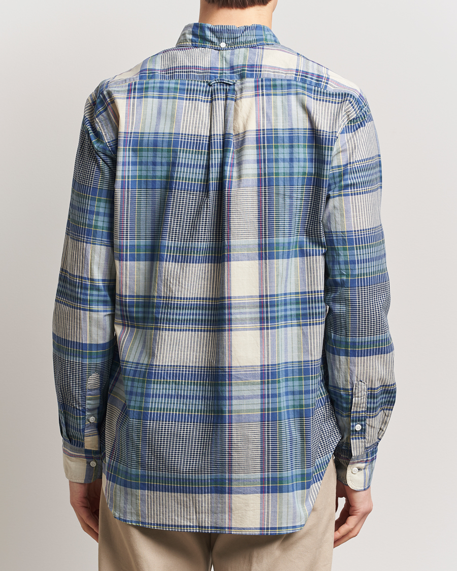Herren | Hemden | Gitman Vintage | Button Down Indian Madras Shirt Blue Check