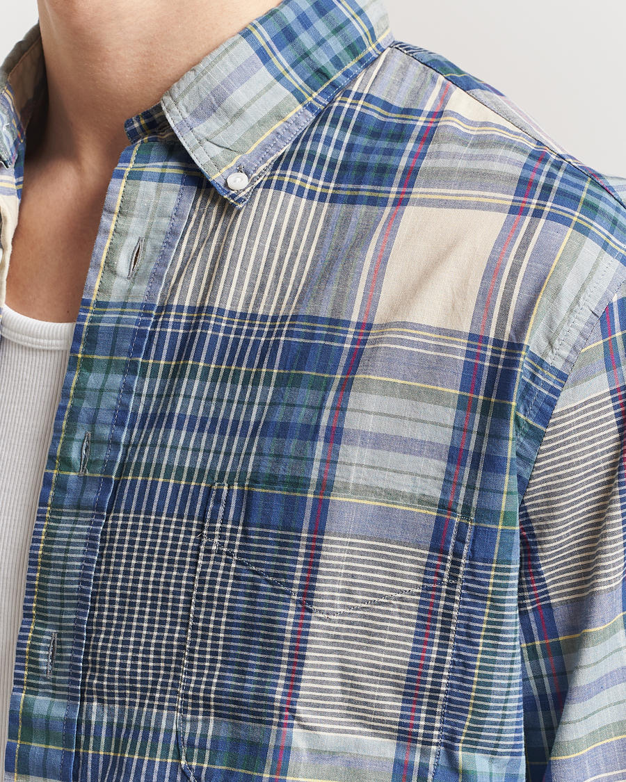 Herren | Hemden | Gitman Vintage | Button Down Indian Madras Shirt Blue Check