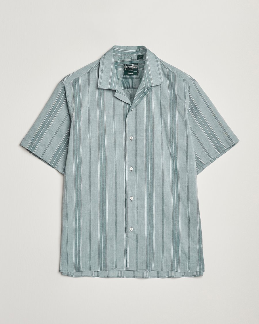 Herren | Hemden | Gitman Vintage | Japanese Dobby Camp Shirt Green