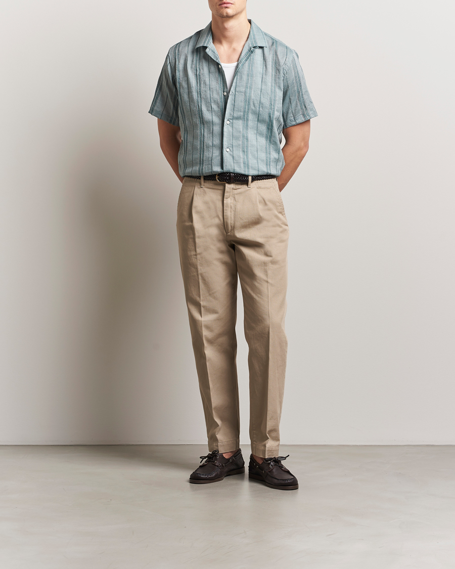 Herren | Hemden | Gitman Vintage | Japanese Dobby Camp Shirt Green