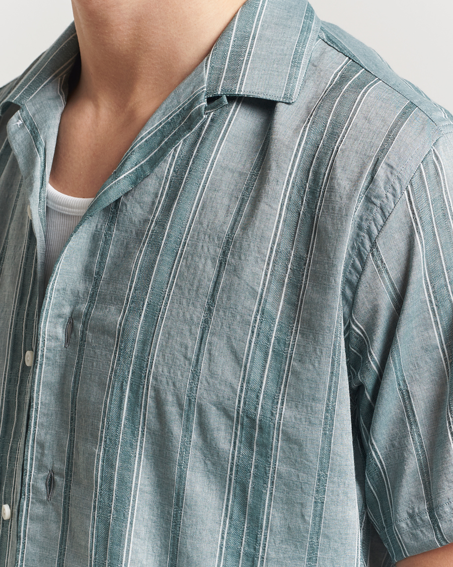 Herren | Hemden | Gitman Vintage | Japanese Dobby Camp Shirt Green