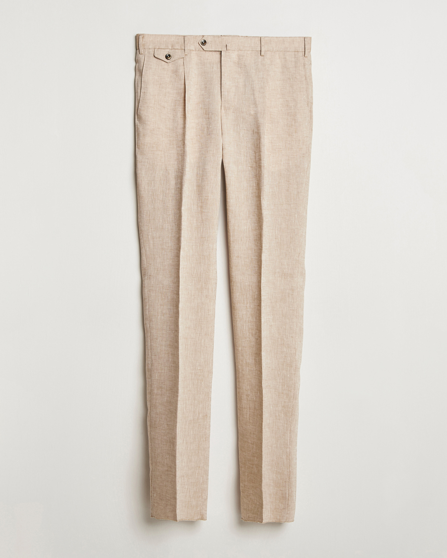 Herren | Hosen | PT01 | Gentleman Fit Linen Trousers Light Beige