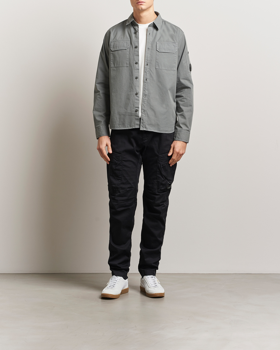 Herren | Hemden | C.P. Company | Organic Gabardine Pocket Shirt Grey