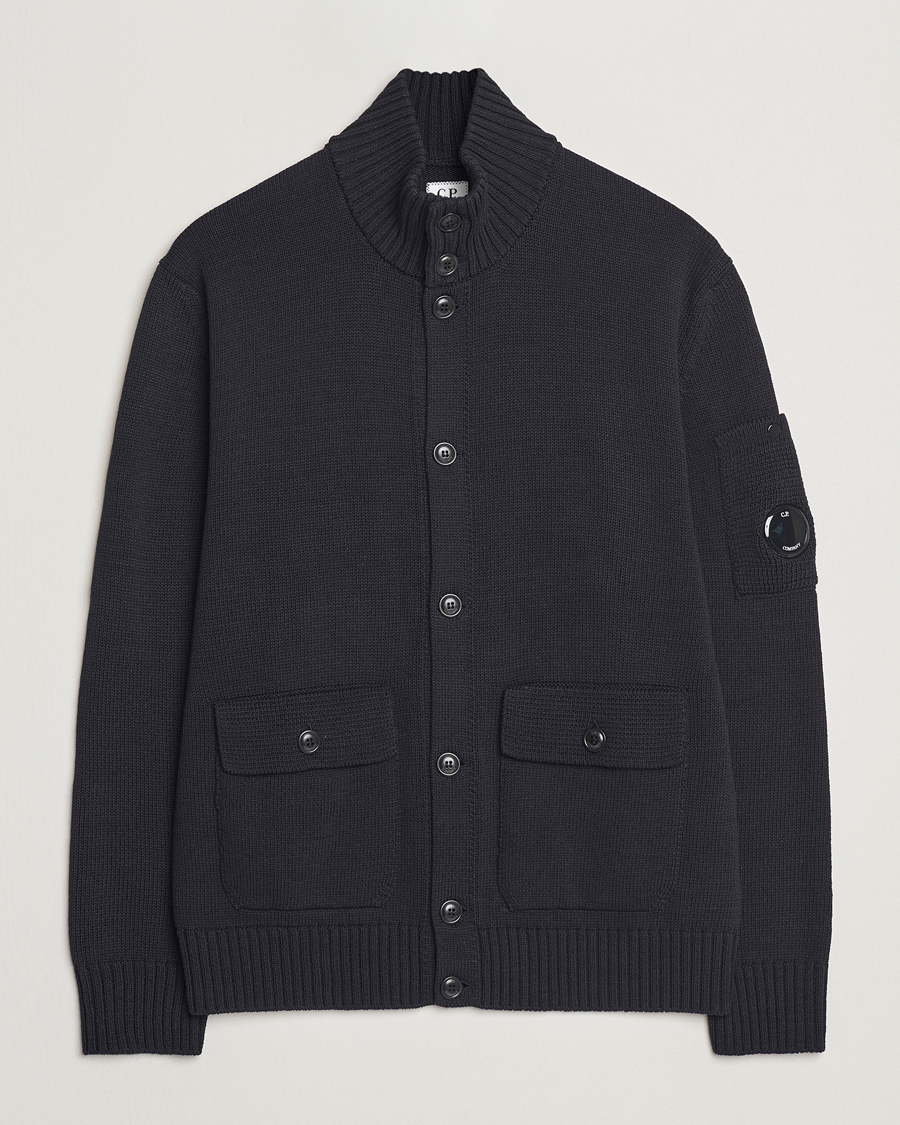 Herren | Pullover | C.P. Company | Knitted Compact Cotton Cardigan Navy