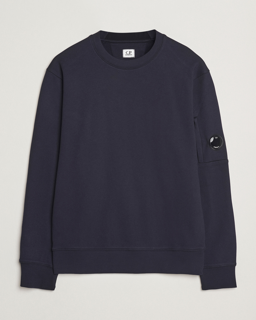 Herren | Pullover | C.P. Company | Diagonal Raised Fleece Lens Sweatshirt Navy