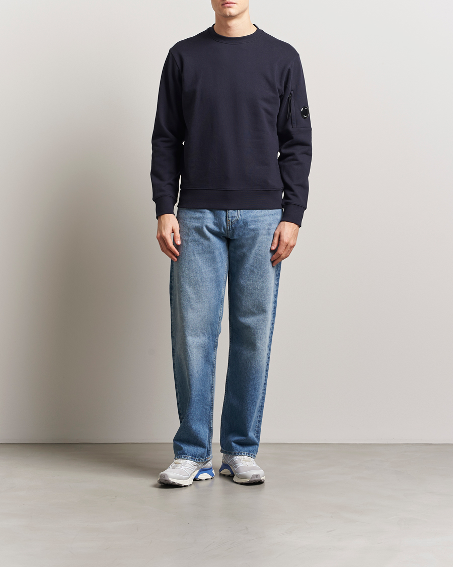 Herren | Pullover | C.P. Company | Diagonal Raised Fleece Lens Sweatshirt Navy