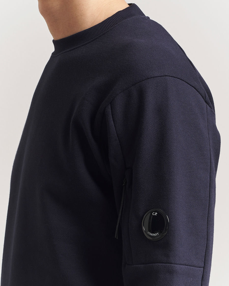 Herren | Pullover | C.P. Company | Diagonal Raised Fleece Lens Sweatshirt Navy