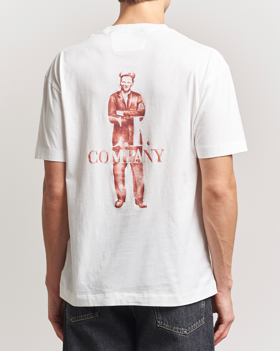 Herren | T-Shirts | C.P. Company | Short Sleeve Back Logo T-Shirt White