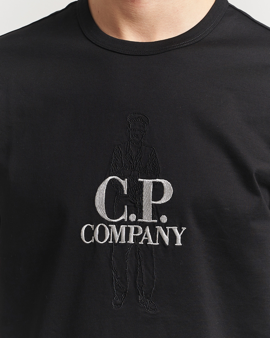 Herren | T-Shirts | C.P. Company | Mercerized Heavy Cotton Back Logo T-Shirt Black