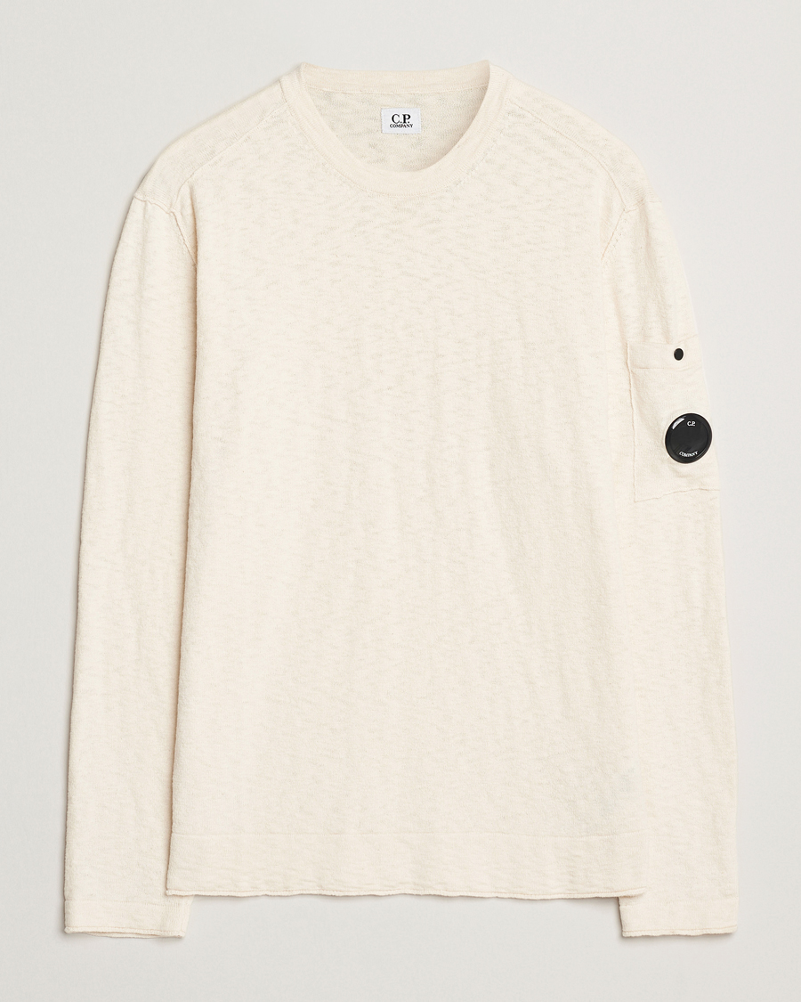 Herren | Pullover | C.P. Company | Knitted Cotton Crew Neck Off White